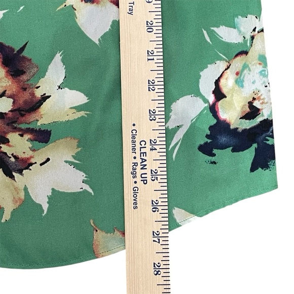 Cabi Tank Top Spaghetti Straps Green w/ Dark Red, Yellow, Navy Women’s Size XS - Picture 5 of 10